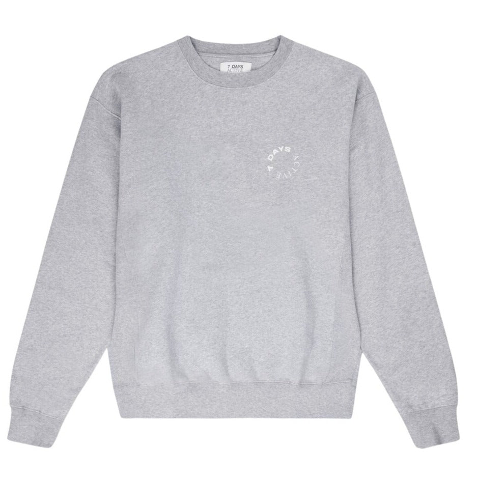 Organic Crew Neck Sweatshirt - Heather Grey